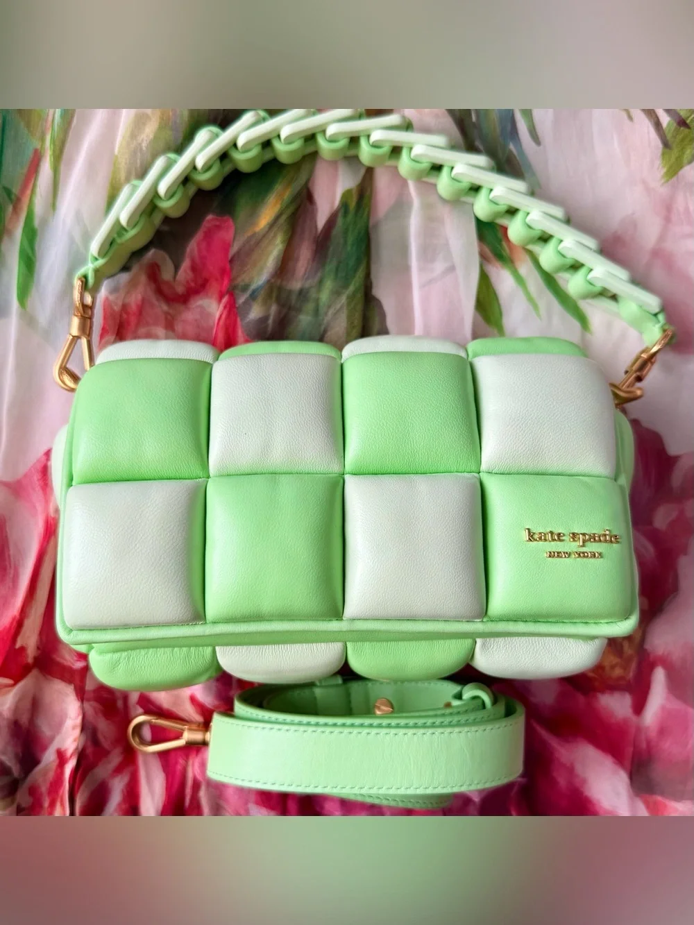 Kate Spade Boxxy Colorblocked Smooth Leather East-West Crossbody Bag